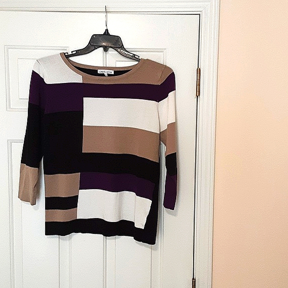 CAROL ROSE Multi Colored Top Size: XLG - Picture 2 of 6